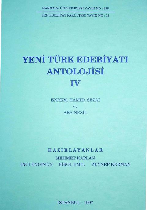 Yeni Türk Edebiyatı Antolojisi IV